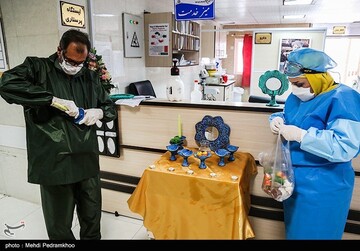 سفره هفت سین در بیمارستان رازی شهر اهواز