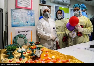 سفره هفت سین در بیمارستان رازی شهر اهواز