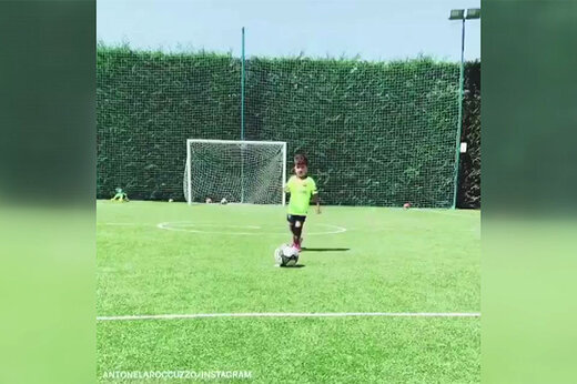 ببینید | تقلید شادی گل لیونل مسی توسط پسرش متئو