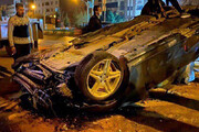 ببینید | تصادف شدید بنز اس ۵۰۰ در شیراز