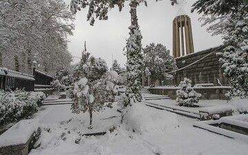 برف بهاری همدان را سفید پوش کرد