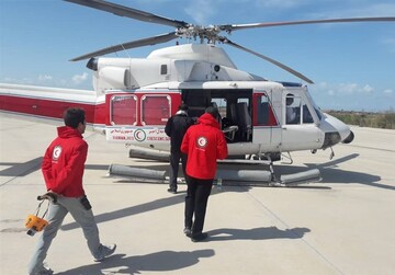 اعزام تیم‌های واکنش سریع با هلی‌کوپتر به مناطق سیل‌زده