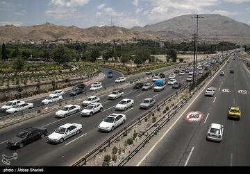 ترافیک سنگین در آزادراه تهران-کرج-قزوین