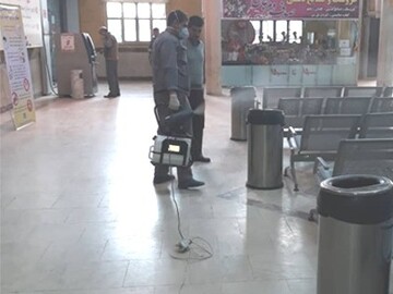ضدعفونی پایانه‌های مسافربری قزوین به صورت مستمر 