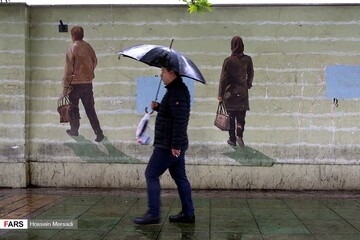 بارش باران در تهران / سه‌شنبه ۱۹ فروردین