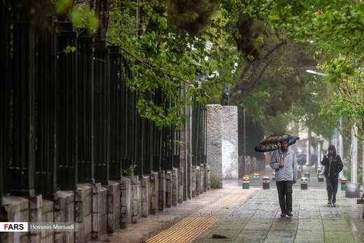 بارش باران در تهران / سه‌شنبه ۱۹ فروردین