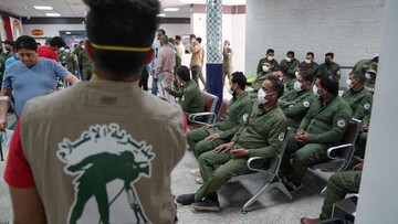 خون دادن اعضای حشد الشعبی