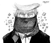 بالاخره تصویر ترامپ با ماسک لو رفت!