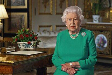 عکس | ملکه انگلستان سوژه نقاشی کرونایی شد