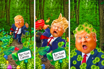 ببینید: ترامپ هم نتونست از کرونا فرار کنه!