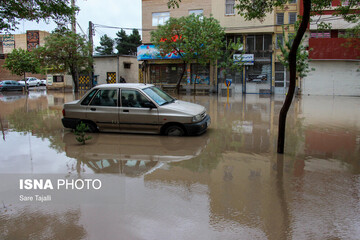 ابگرفتگی معابر شهر کرمان