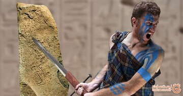 کشف حکاکی تصویر مرد باستانی نیزه‌به‌دست اسکاتلندی روی سنگ