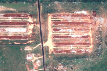 ببینید | تصاویر ماهواره‌ای حیرت‌انگیزمی سی سی پی قبل و بعد از یک گردباد