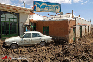 امدادرسانی به روستای سیل زده‌ی «بهانگر» داورزن - سبزوار