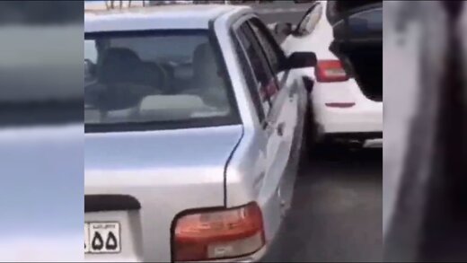 ببینید | بدشانس‌ترین راننده پراید دنیا در تهران از پشت به مازراتی کوبید!