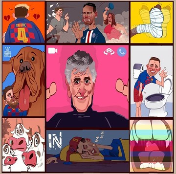 تماس تصویری مربی بارسلونا با شاگردانش را ببینید!