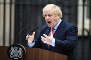 تصاویر|نخست وزیر سرحال انگلیس در اولین نطق پساکرونا