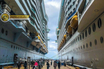 عکس دیدنی از پهلوگرفتن دو کشتی غول‌پیکر رویال در کنارهم