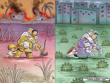 دو تصویر ماندگار از قهرمانان دیروز و امروز ایران! 