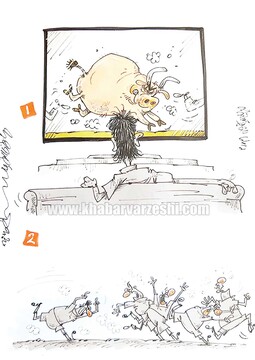 ببینید: بازیکن تیم ملی بعد از تماشای فیلم گاو خشمگین! 