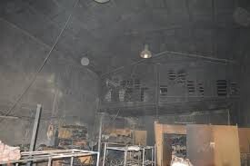 مهار آتش سوزی در کارخانه کفش