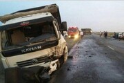 عکس | تصادف مرگبار کامیون با پراید