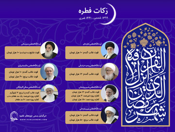 نظر ۷ تن از مراجع تقلید درباره مبلغ زکات فطره سال ۱۳۹۹