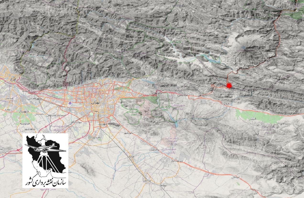 ببینید | محل وقوع زلزله 4.4 ریشتری تهران را ببینید