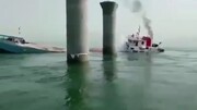ببینید | اولین تصاویر از لحظه غرق شدن کشتی ایرانی بهبهان در سواحل عراق