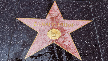 ستاره ترامپ در هالیوود سیاه شد/ عکس