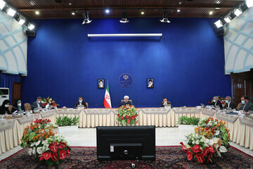 تصاویر | جلسه هیات دولت با رعایت فاصله‌گذاری اجتماعی