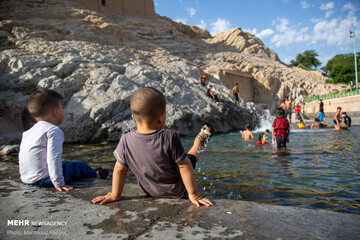 آب تنی در چشمه ‌علی