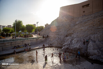 آب تنی در چشمه ‌علی