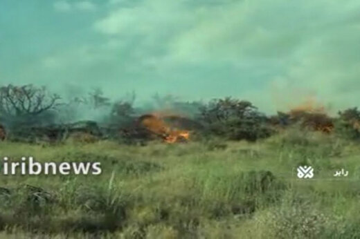 ببینید | مراتع جنگلی کرمان هم طعمه آتش شد؛ باز هم کمبود امکانات برای اطفاء حریق!