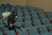 ضدعفونی کردن تالارهای «تئاتر شهر» / عکس