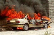 ببینید | آتش گرفتن ۲۴ خودرو در پارکینگ عمومی پردیس