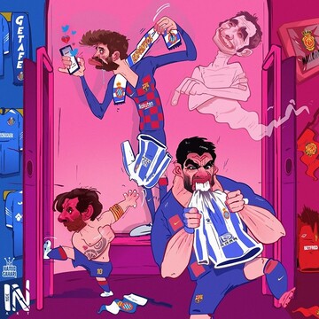 ببینید: عصبانیت عجیب سوارز، پیکه و مسی! 