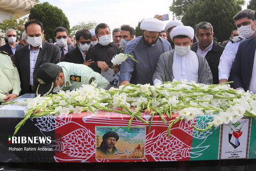 ‌ورود پیکر مطهر شهید والامقام «نسیم افغانی» به مشهد