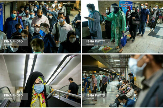 ببینید | متروی تهران در روزهای «ماسک اجباری»