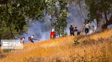 ۹۰ درصد آتش‌سوزی مراتع ارسباران خاموش شد