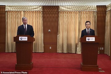 واشنگتن از همکاری بین‌ دو کره حمایت کرد/ عکس