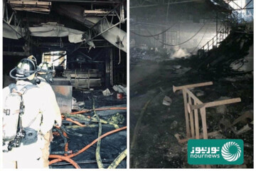 ببینید | نخستین تصاویر از داخل ناو آمریکایی «یواس‌اس بونهوم ریچارد» که در آتش سوخت