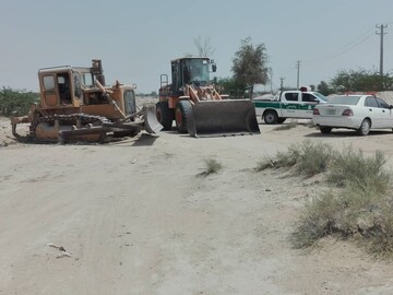 ۵۱هزارمتر مربع از اراضی ملی در روستای گورزین قشم رفع تصرف شد