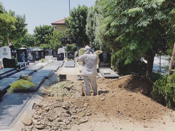 مراسم خاکسپاری سهیل گوهری
