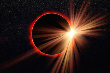 ببینید | خورشید گرفتگی از نمای بالای ابرها