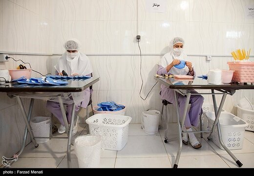 کارگاه تولید ماسک در کرمانشاه