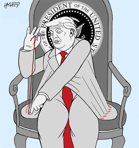ببینید: ترامپ از این صندلی جدا نمی‌شود!