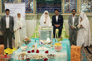 جشن ازدواج زوجین جوان در آستانه اشرفیه