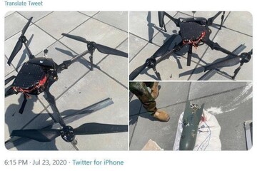 ببینید | کشف پهپاد حامل مواد منفجره در بغداد