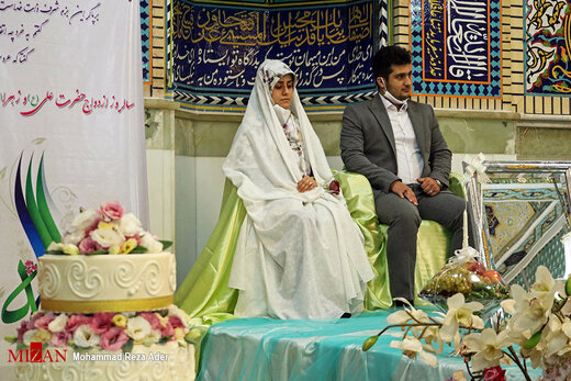 جشن ازدواج زوجین جوان در آستانه اشرفیه